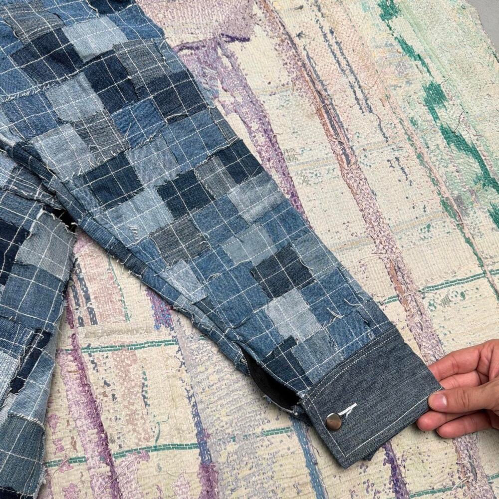 Custom upcycled patchwork chore jacket - Picture 6 of 8